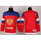 youth 2014 winter olympics nhl jerseys blank red Russia