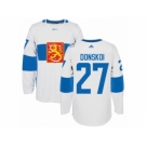 Men's Adidas Team Finland #27 Joonas Donskoi Authentic White Home 2016 World Cup of Hockey Jersey