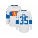 Men's Adidas Team Finland #35 Pekka Rinne Premier White Home 2016 World Cup of Hockey Jersey