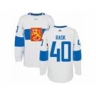 Men's Adidas Team Finland #40 Tuukka Rask Premier White Home 2016 World Cup of Hockey Jersey