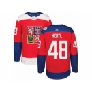 Men's Adidas Team Czech Republic #48 Tomas Hertl Authentic Red Away 2016 World Cup of Hockey Jersey