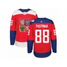 Men's Adidas Team Czech Republic #88 David Pastrnak Premier Red Away 2016 World Cup of Hockey Jersey