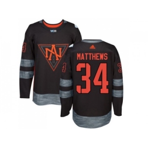 Team North America #34 Auston Matthews Black 2016 World Cup Stitched NHL Jersey