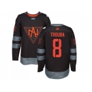 Team North America #8 Jacob Trouba Black 2016 World Cup Stitched NHL Jersey