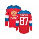 Men's Adidas Team Russia #87 Vadim Shipachyov Premier Red Away 2016 World Cup of Hockey Jersey