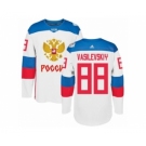 Men's Adidas Team Russia #88 Andrei Vasilevskiy Premier White Home 2016 World Cup of Hockey Jersey