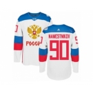 Men's Adidas Team Russia #90 Vladislav Namestnikov Authentic White Home 2016 World Cup of Hockey Jersey