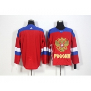 Team Russia Blank Red 2016 World Cup Stitched NHL Jersey