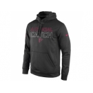 Atlanta Falcons Nike Charcoal Breast Cancer Awareness KO Pullover Performance Hoodie