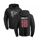 Football Atlanta Falcons #18 Calvin Ridley Black Name & Number Logo Pullover Hoodie