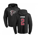 Football Atlanta Falcons #2 Matt Ryan Black Name & Number Logo Pullover Hoodie