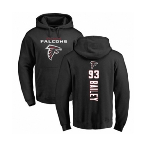 Football Atlanta Falcons #93 Allen Bailey Ash Backer Pullover Hoodie