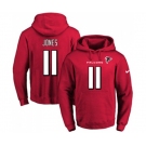 Football Men's Atlanta Falcons #11 Julio Jones Red Name & Number Pullover Hoodie