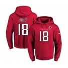 Football Men's Atlanta Falcons #18 Calvin Ridley Red Name & Number Pullover Hoodie