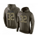 Football Men's Atlanta Falcons #32 Qadree Ollison Green Salute To Service Pullover Hoodie