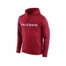 Men Atlanta Falcons Nike Red Circuit Wordmark Essential Performance Pullover Hoodie