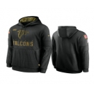 Men's Atlanta Falcons Black 2020 Salute to Service Sideline Performance Pullover Hoodie