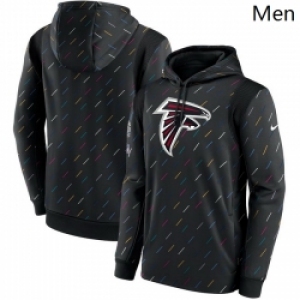 Men's Atlanta Falcons Nike Charcoal 2021 NFL Crucial Catch Therma Pullover Hoodie