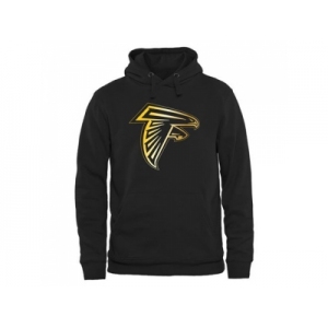 Men's Atlanta Falcons Pro Line Black Gold Collection Pullover Hoodie