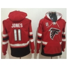 Nike Atlanta Falcons #11 Julio Jones Red Black Name & Number Pullover NFL Hoodie