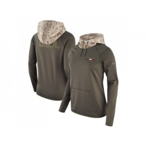 Women Atlanta Falcons Nike Olive Salute to Service Performance Pullover Hoodie