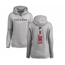 Football Women's Atlanta Falcons #11 Julio Jones Ash Backer Pullover Hoodie