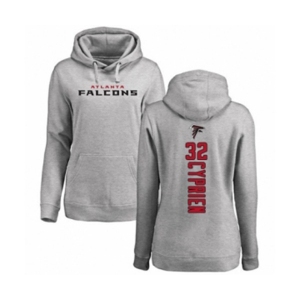 Football Women's Atlanta Falcons #32 Johnathan Cyprien Ash Backer Pullover Hoodie