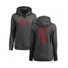 NFL Women's Nike Atlanta Falcons #5 Matt Bosher Ash One Color Pullover Hoodie