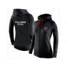 Women Nike Atlanta Falcons Full-Zip Performance Hoodie Black