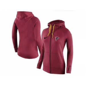 Women Nike Atlanta Falcons Full-Zip Performance Hoodie Red