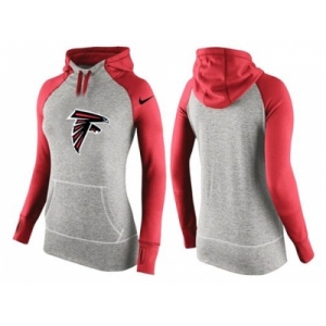 Women Nike Atlanta Falcons Performance Hoodie Grey & red-2