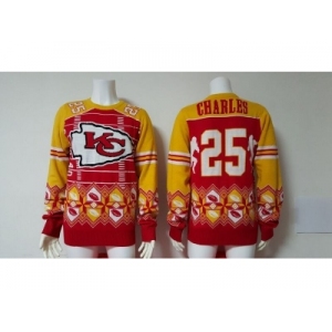 Nike Kansas City Chiefs #25 Jamaal Charles red Men's Ugly Sweater