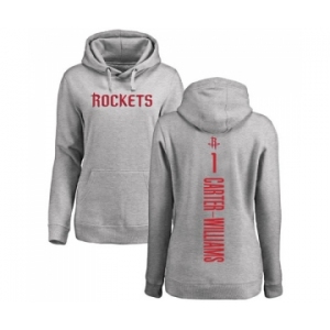 NBA Women's Nike Houston Rockets #1 Michael Carter-Williams Ash Backer Pullover Hoodie