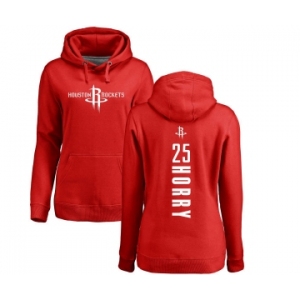 NBA Women's Nike Houston Rockets #25 Robert Horry Red Backer Pullover Hoodie