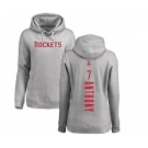NBA Women's Nike Houston Rockets #7 Carmelo Anthony Ash Backer Pullover Hoodie