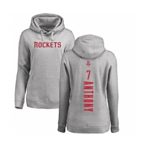 NBA Women's Nike Houston Rockets #7 Carmelo Anthony Ash Backer Pullover Hoodie