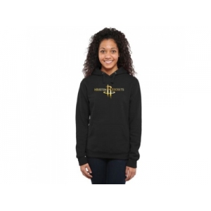 Women's Houston Rockets Gold Collection Pullover Hoodie Black