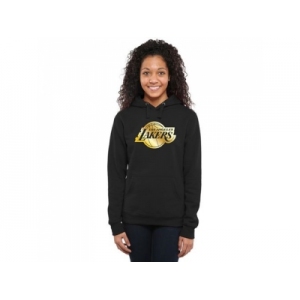 Women's Los Angeles Lakers Gold Collection Pullover Hoodie Black