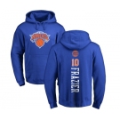 NBA Nike New York Knicks #10 Walt Frazier Royal Blue Backer Pullover Hoodie