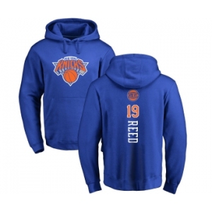NBA Nike New York Knicks #19 Willis Reed Royal Blue Backer Pullover Hoodie