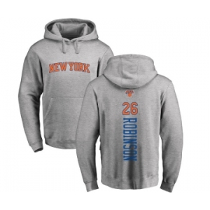 NBA Nike New York Knicks #26 Mitchell Robinson Ash Backer Pullover Hoodie