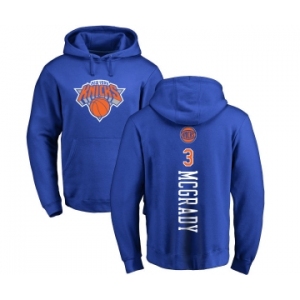 NBA Nike New York Knicks #3 Tracy McGrady Royal Blue Backer Pullover Hoodie