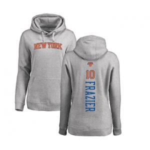 NBA Women's Nike New York Knicks #10 Walt Frazier Ash Backer Pullover Hoodie