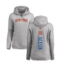 NBA Women's Nike New York Knicks #18 Phil Jackson Ash Backer Pullover Hoodie