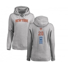 NBA Women's Nike New York Knicks #20 Kevin Knox Ash Backer Pullover Hoodie