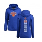 NBA Women's Nike New York Knicks #26 Mitchell Robinson Royal Blue Backer Pullover Hoodie