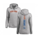 NBA Women's Nike New York Knicks #3 Tim Hardaway Jr. Ash Backer Pullover Hoodie