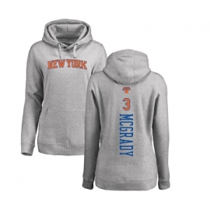 NBA Women's Nike New York Knicks #3 Tracy McGrady Ash Backer Pullover Hoodie