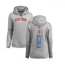 NBA Women's Nike New York Knicks #8 Mario Hezonja Ash Backer Pullover Hoodie