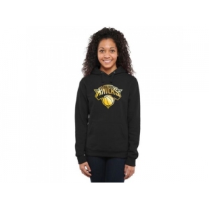 Women's New York Knicks Gold Collection Pullover Hoodie Black